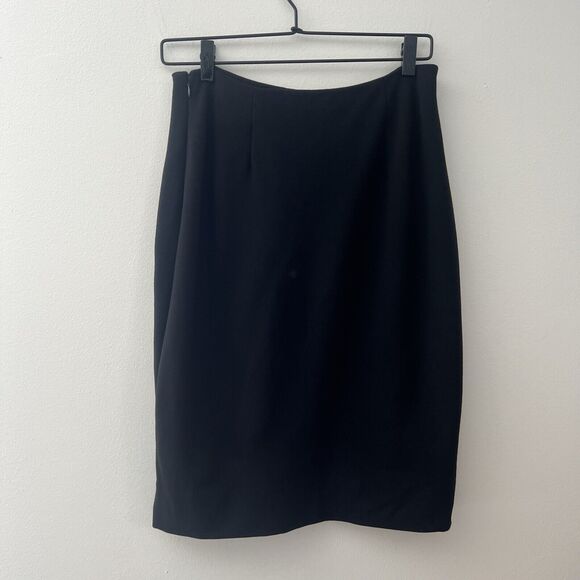 Diane von Furstenburg Black & Gray Patterned Pencil‎ Skirt Sz 8 - Picture 3 of 5